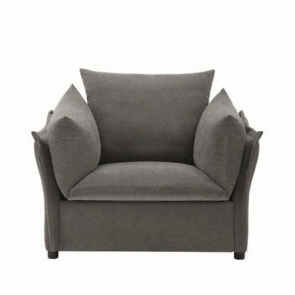 Oversized Chenille Lounge Armchair