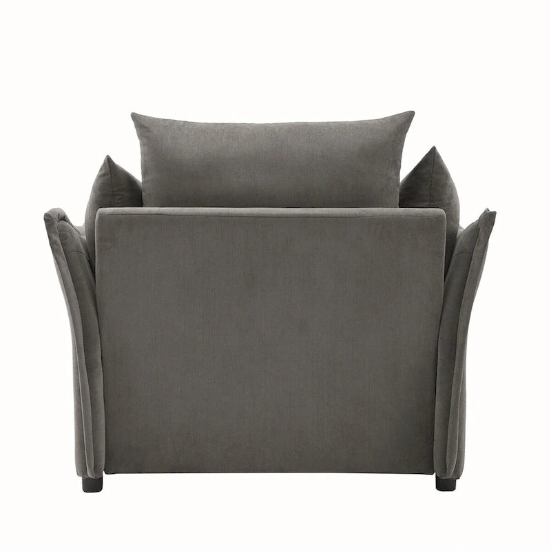 Oversized Chenille Lounge Armchair