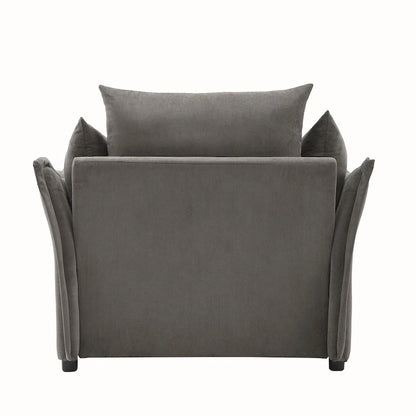 Oversized Chenille Lounge Armchair