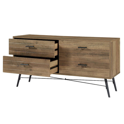 4-Drawer Horizontal Dresser, Dressers Bedroom Furniture Large Storage Tower Unit for Bedroom, Closet Living Room