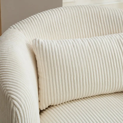 Corduroy Swivel Barrel Chair