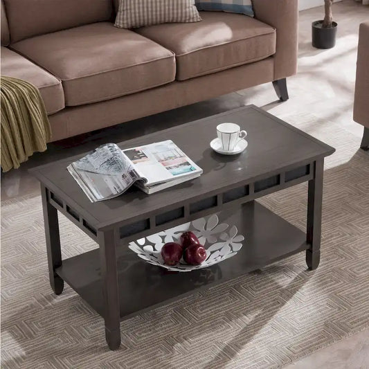Leick Home Rustic Slate One Shelf Coffee Table