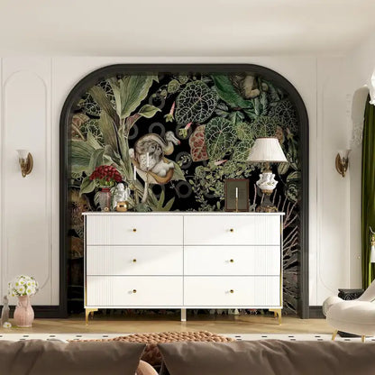 6 Drawer Dresser Modern White Dresser Chest Wood Storage Chest