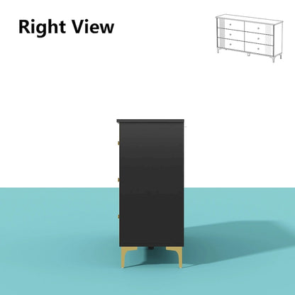 6 Drawer Dresser Modern White Dresser Chest Wood Storage Chest