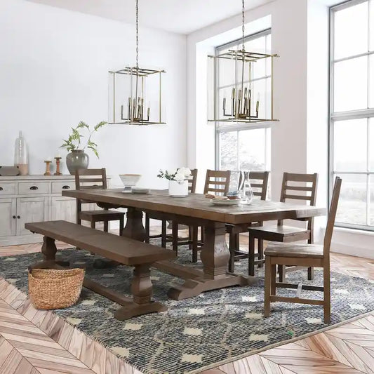 Kasey Reclaimed Pine Extension 84-114 Dining Table by Kosas Home