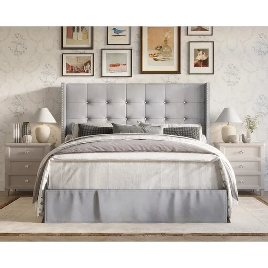 Wilie Tufted Upholstered Platform Bed