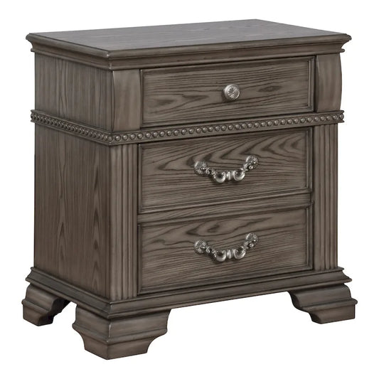 Stroh Traditional Wood 2-Drawer Nightstand with USB Charger by Furniture of America