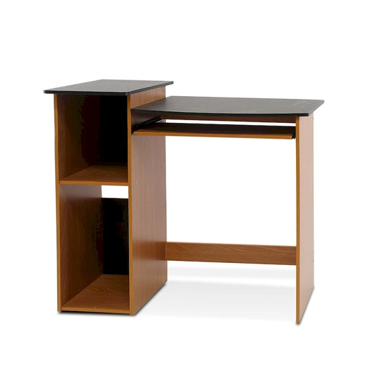 Multipurpose Light Cherry and Black Wood Computer Writing Desk