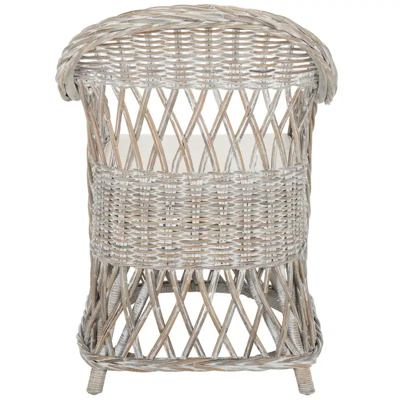 SAFAVIEH Spyrini Natural Rattan Club Chair - 25.5 x 26.5 x 35.5 - 26Wx27Dx36H