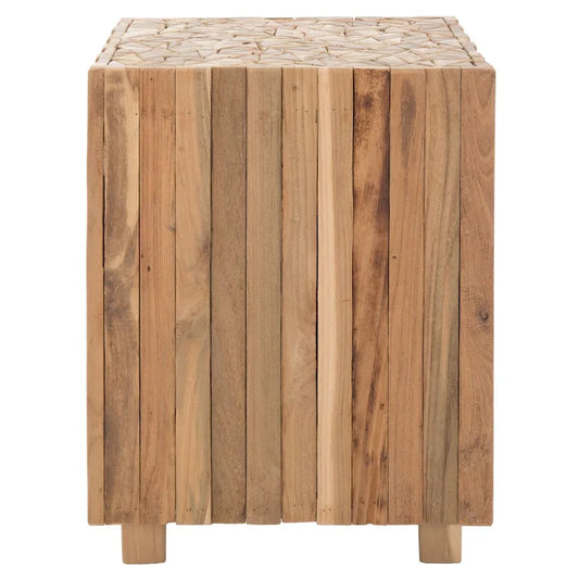 SAFAVIEH Candylene Medium Oak Square End Table - 15 x 15 x 19.5 - 15Wx15Dx20H