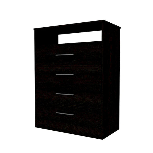 Continental Dresser, Superior Top, Four Drawers, One Shelf