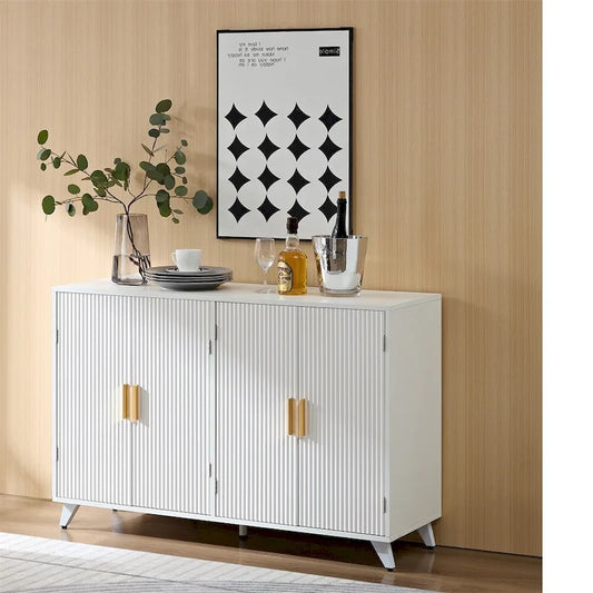 Sideboard Buffet Cabinet With 4 Doors And Removable Shelves